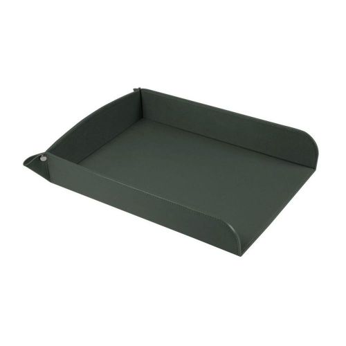 Paper holder a4 - smooth cow - leather - dark green for sale