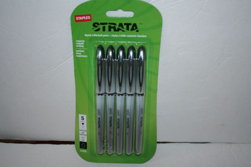 New 1pck Staples STRATA Liquid Rollerball Pen extra fine Needle tip 0.5mm