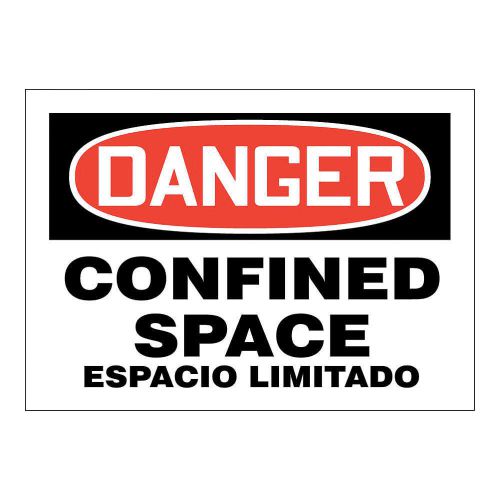 Danger sign, adhsv vinyl, 7x10in, bilingual 219079-7x10s for sale