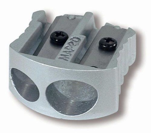 Maped classic 2-hole metal pencil sharpener, grey (006700) for sale