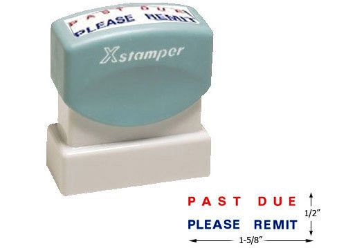Xstamper® two-color specialty stamp &#034;past due&#034; brand new - 1000s of impressions for sale