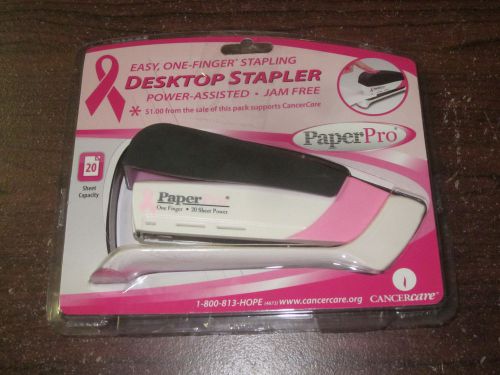 PaperPro Pink Ribbon Desktop Stapler 20-sheet Black/Pink used