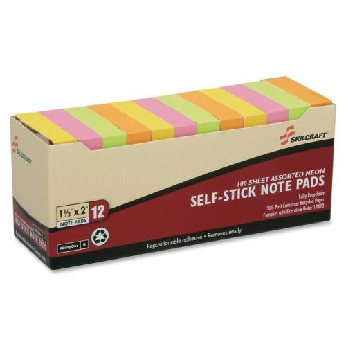 Skilcraft Self-stick Note Pad - Removable, Self-adhesive, (nsn3857560)