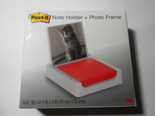 Post-it photo frame pop-up note dispenser w/3&#034;x3&#034; notes- new- white for sale