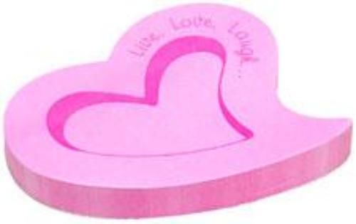 Breast Cancer Awareness Paper Notes 3&#039;&#039; x 3&#039;&#039; Pink Heart live Love Laugh