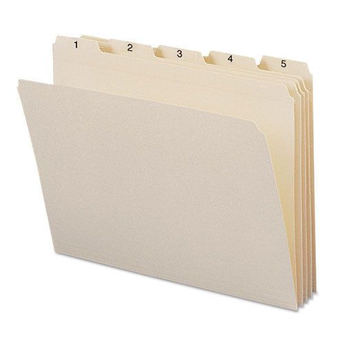 Indexed file folders, 1/5 cut, indexed 1-31, top tab, letter, manila, 31/set for sale