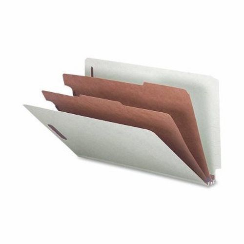 Nature Saver Gray Folders, Fasteners, 2 Dividers, Legal, 10 per Box (NATSP17257)