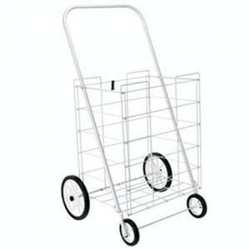 4 Wheel Large Tote Cart White Storage &amp; Organization 4671002