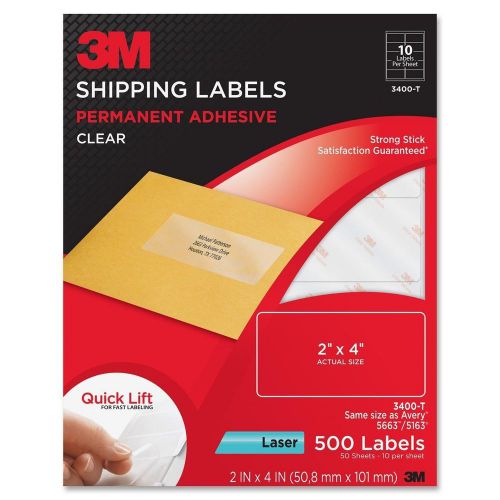 3M Shipping Labels 2 x 4 Inches 3400-T 500/Pack