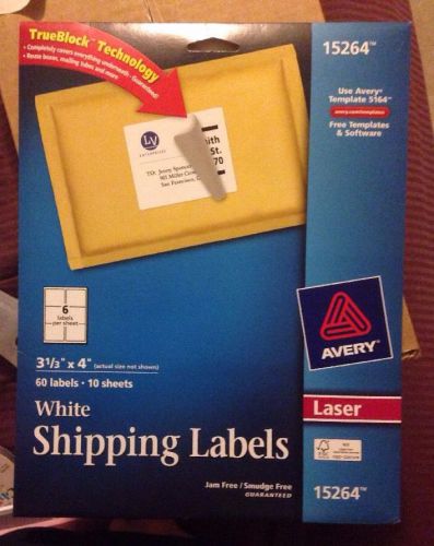Avery Labels #15264 (3 1/3&#034; x 4&#034;) - White Shipping Labels
