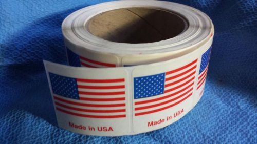 Made in USA  2&#034; x 2&#034; square American Flag 500 total