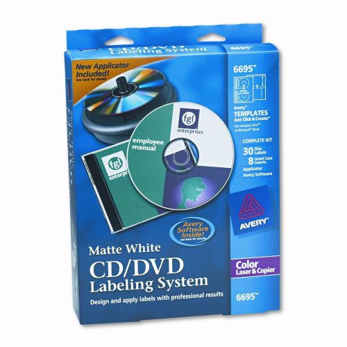 Avery Consumer Products CD/DVD Design Kit, 30 Laser Labels and 8 Inserts