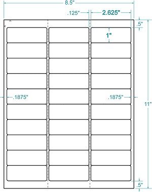 INKJET-LASER ADDRESS  LABEL  30x10 sheets 300 labels