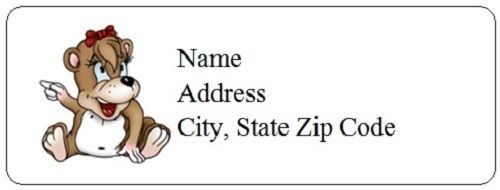 30 Personalized Cute Dog Return Address Labels Gift Favor Tags (dd23)