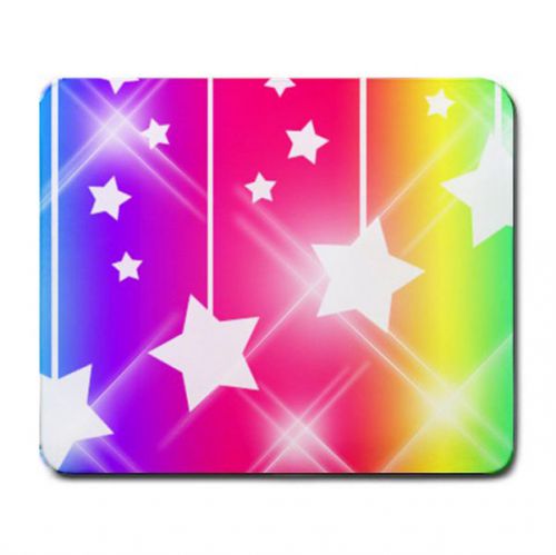 Rainbow with Big SMall baby Stars computer mouse pad