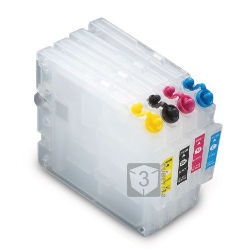 4 x Refillable ink cartridges for Ricoh GC-31 GEX5050N GXE5500 GXE5550N GXE7700