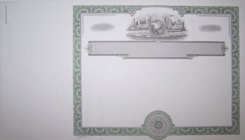 GC754 Goes Blank Certificates with Globe, Green Border, Package of 25