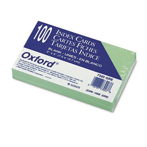 Oxford Unruled 3&#034; x 5&#034; Index Cards, 100 Count - Green