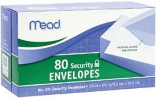 Mead Security Envelopes, 80 ct No. 8