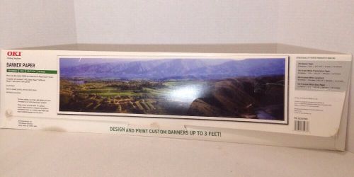 New! Oki Banner Paper 52207901 35.4&#034; x 8.5&#034; 25 Sheets