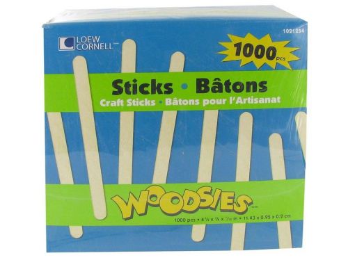 NEW (1000 Count) Woodsies Craft Sticks Wooden Stick Crafts Office School Student