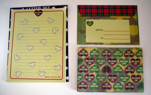 Japanese Inspired: Military Love Stationery Set - 9 envelopes, 28 sheets
