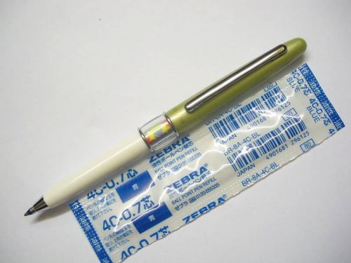 Green ZEBRA BA26  0.7mm fine mini ball point pen free 4C refill(Made in Japan)