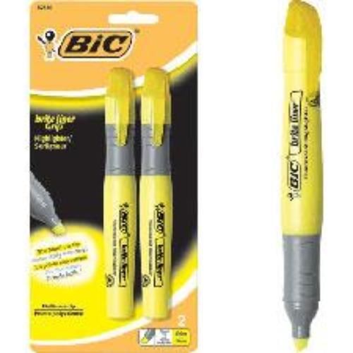 BIC Brite Liner Grip XL Yellow 2 Pack