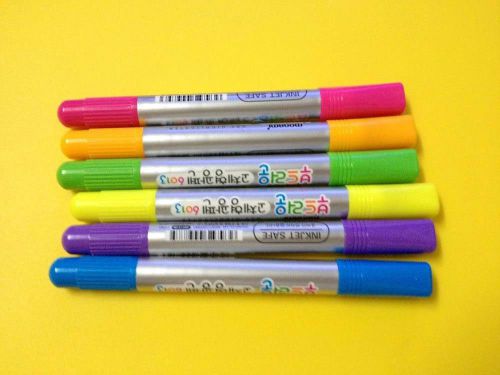 6PCS Office/ Study Creative Lovely Stationery Colored Nite Writer Pen Making Pen