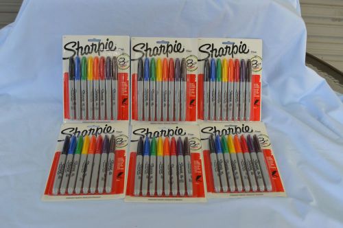 Sharpie Fine Point Permanent Markers 48 Count New, Assorted colors, 6 Packs Of 8