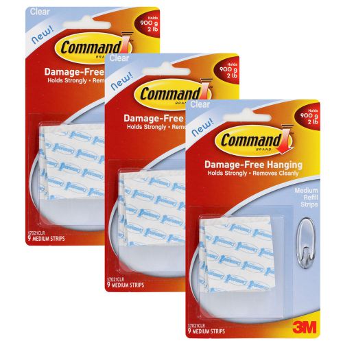 Command Clear Refill Strips, 5/8 x 1 3/4 - Pack of 27