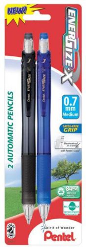 Pentel EnerGize-X Mechanical Pencil (0.7mm) Assorted Barrel Colors 2 Pack Carded