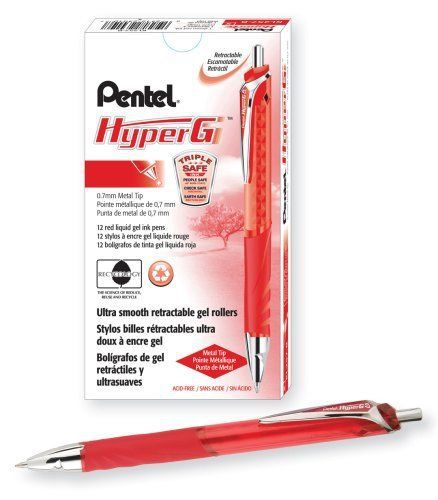 Pentel Hyperg Rollerball Pen - Medium Pen Point Type - 0.7 Mm Pen Point (kl257b)