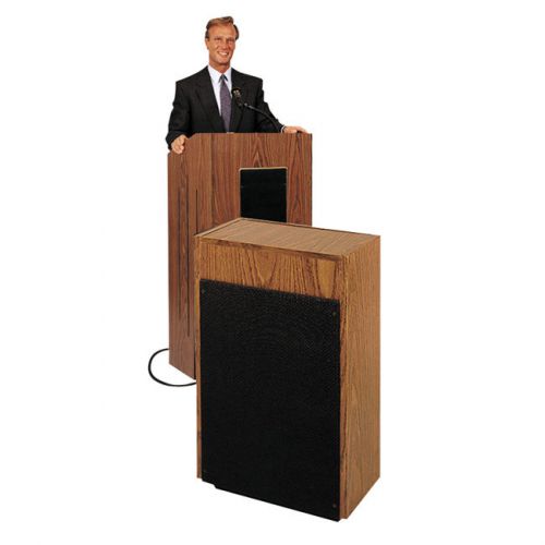 Conference room auxiliary floor standing sound extension lectern speaker cart for sale