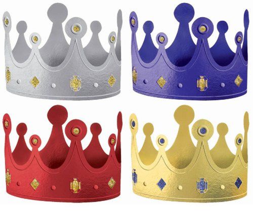 Adjustable Metallic Paper Birthday Crown Favors 12/Pack Party New 251019