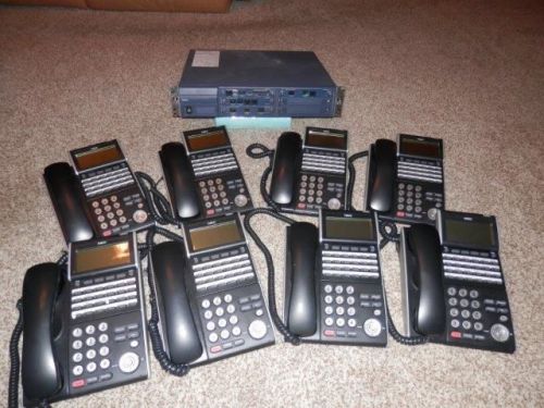 Nec sv8100 univerge phone system voip 64 hr voicemail w/8 dtl-12d dt300 phone for sale