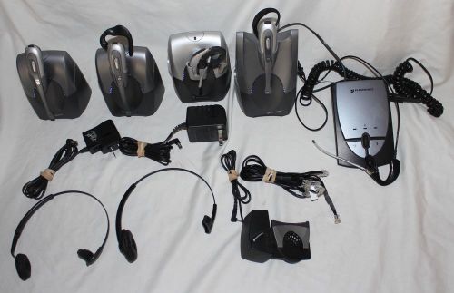 Lot of Plantronics Wireless Headsets, CS50, CS55, CS70, S12