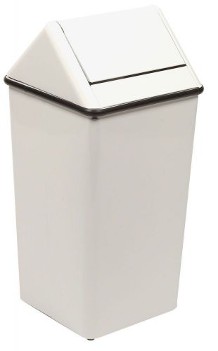 Witt  Swing Top Receptacle  White 36 Gal Trash Can.  19&#034; x 19&#034; x 39&#034;