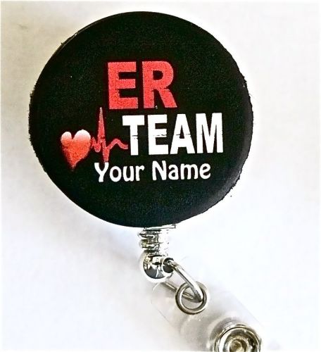 ER TEAM ID Badge reel retractable,hospitals,medical,nurse,doctors,quantities