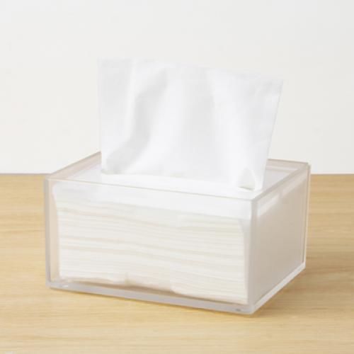 MUJI ACRYLIC Tabletop tissue box 14x 11.5 x 7 cm Japan 1450315