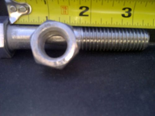 (10) ten 316 stainless steel bolts threaded 5/8&#034;x3 1/2&#034; with nut for sale