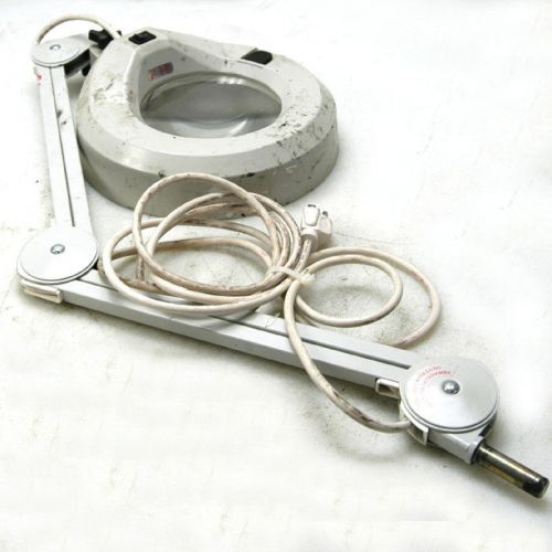 Luxo kfm 17213 magnifier lamp &amp; light 30&#034; arm 22watt 120v 60hz for sale
