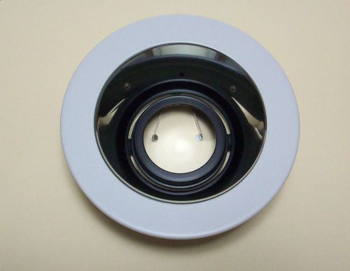 4&#034; low voltage polished clear reflector trim w/ white ring (box of 12) for sale