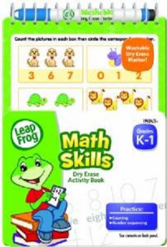 LeapFrog Mini Dry Erase Book, Math Skills, Grades K-1, 8 Pages