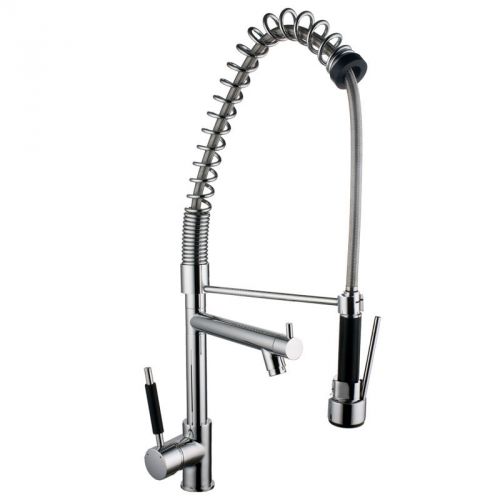 Modern pullout spray pre-rinse style kitchen faucet tap in chrome free shipping for sale