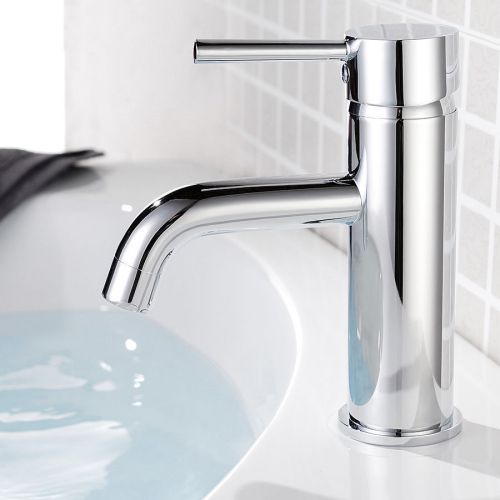 Modern single handle bathroom lavatory faucet chrome brass tap free shipping for sale