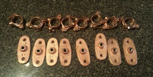(8 count) COPPER Top Plate Connectors AND 1&#034; Split Ring Hangers
