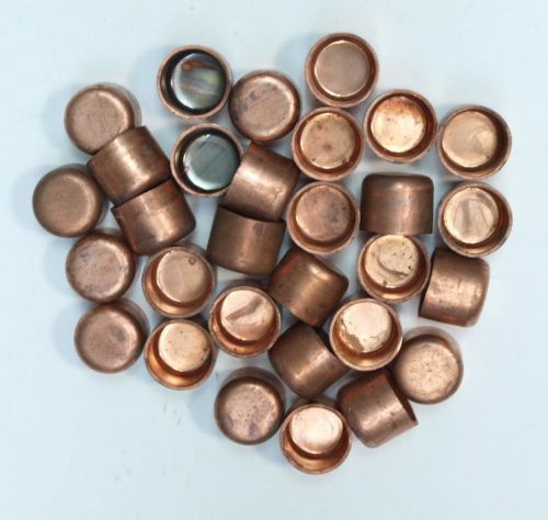 THIRTY (30) 1/2&#034; STREAMLINE MUELLER COPPER TUBE CAPS