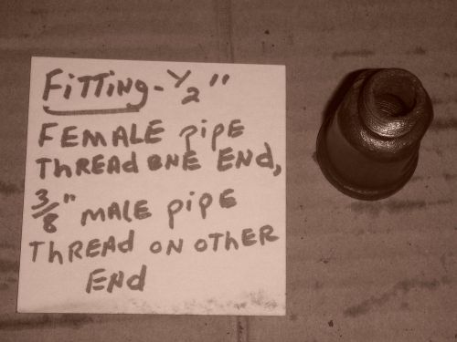 1/2&#034; Female pipe thread 1 end,  3/8&#034; male pipe thread on other end