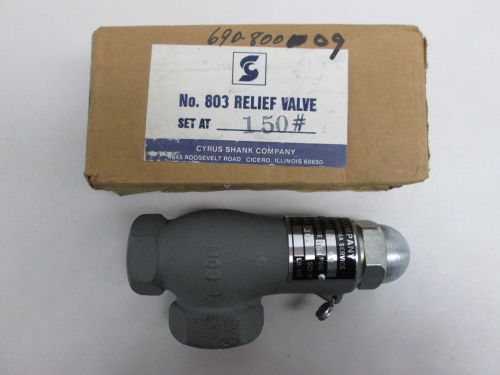 New cyrus 803 td iron threaded 150psi 1/2in npt 302cfm relief valve d320922 for sale